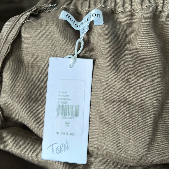 NWT | Reformation Autumn Linen Jumpsuit | Size 12 - Picture 8 of 8